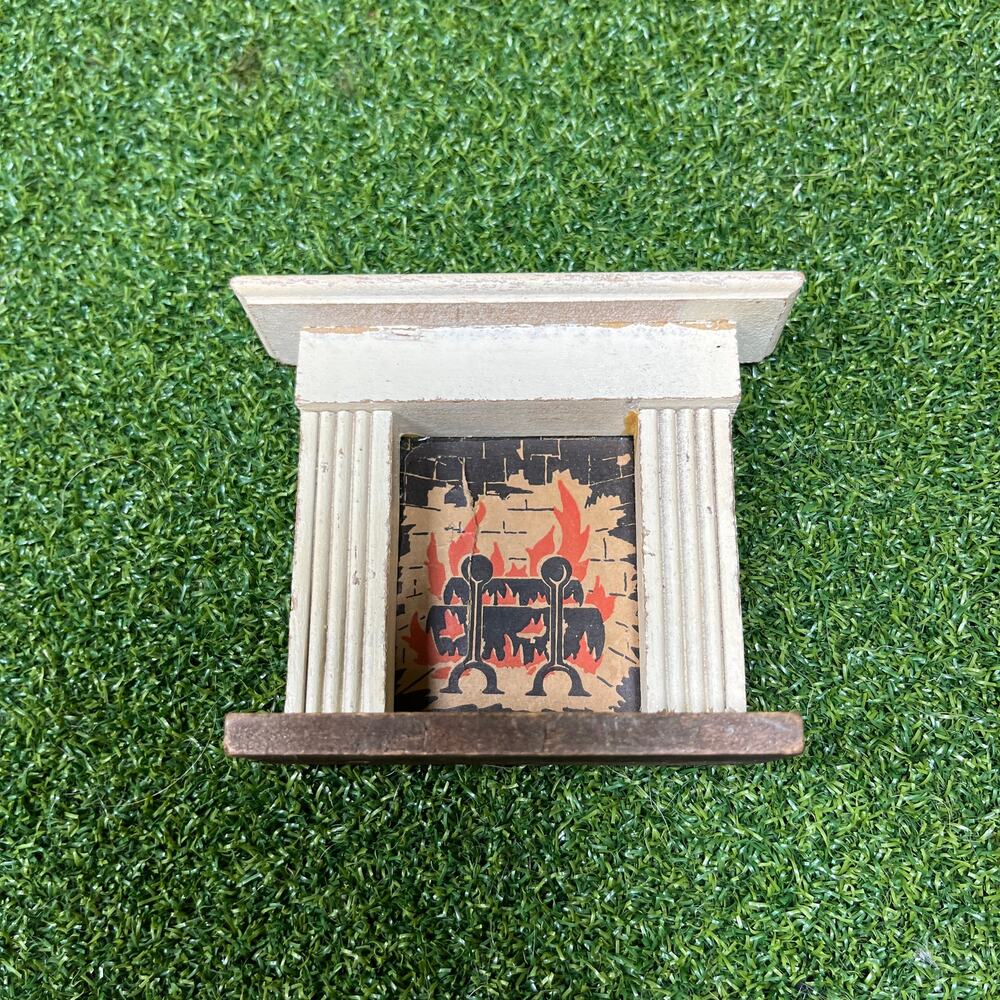Vintage Kage Miniature Dollhouse Furniture Fireplace Mantel 1:16 Scale